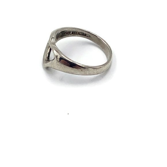 Authentic Tiffany & Co 925 Silver Open Heart Ring - Picture 5 of 11
